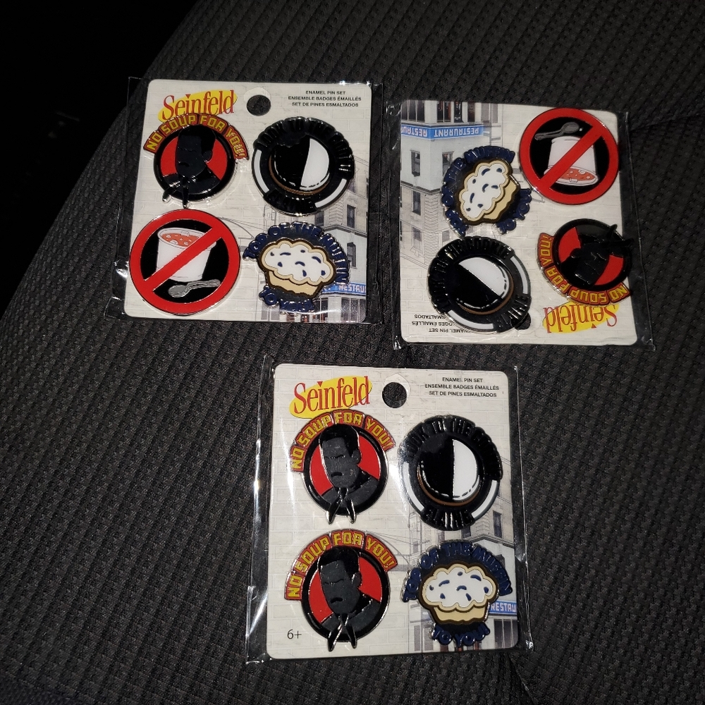 (3) Seinfeld enamel Pin set